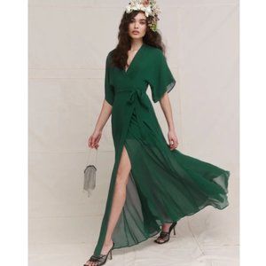 Reformation Winslow Dress (Emerald)